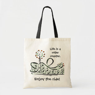 Das Leben ist ein Rollen-Untersetzer. Genießen Si Tragetasche