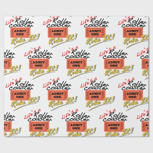 Das Leben ist ein rollender Untersetzer Geschenkpapier (Flach)