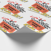 Das Leben ist ein rollender Untersetzer Geschenkpapier (Ecke)