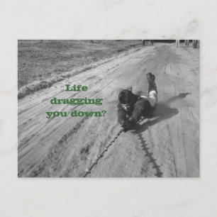 Das Leben ist ein schlechtes Postkartenspiel Postkarte