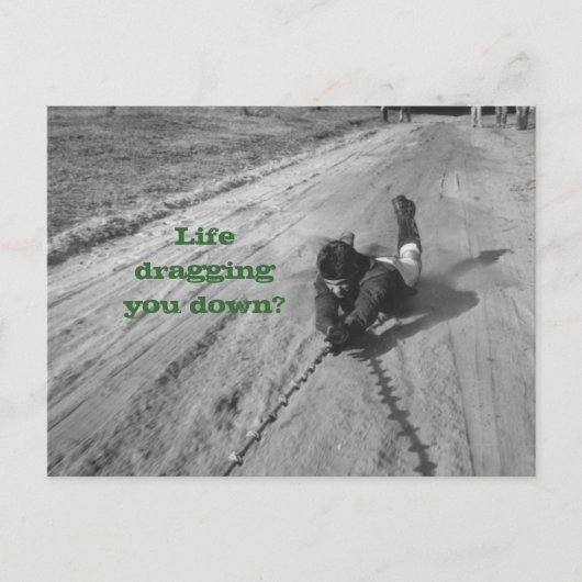 Das Leben ist ein schlechtes Postkartenspiel Postkarte (Vorderseite)