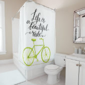 Das Leben ist ein schöne FahrLimones Grün Duschvorhang (Beispiel)