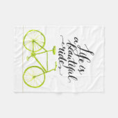 Das Leben ist ein schöne FahrLimones Grün Fleecedecke (Vorderseite (Horizontal))