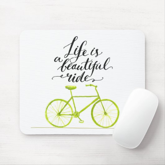 Das Leben ist ein schöne FahrLimones Grün Mousepad (Mit Mouse)