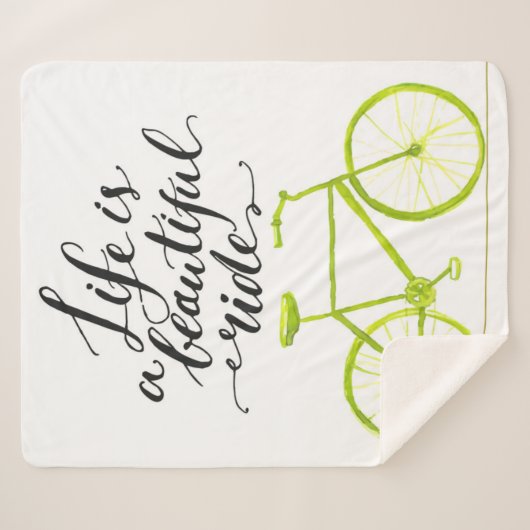 Das Leben ist ein schöne FahrLimones Grün Sherpadecke (Vorderseite (Horizontal))