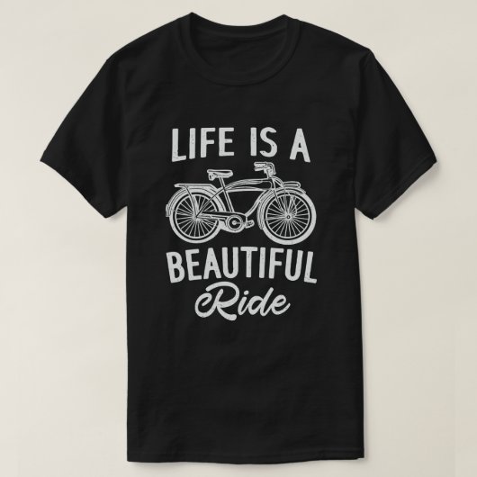 Das Leben ist ein schöner Fahrradfahrer, der lusti T-Shirt (Design vorne)