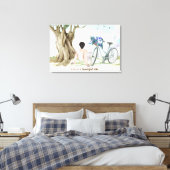 Das Leben ist ein schöner Rad Fahrrad Canvas Print Leinwanddruck (Insitu (Schlafzimmer))