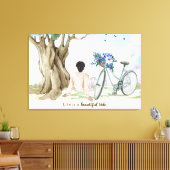 Das Leben ist ein schöner Rad Fahrrad Canvas Print Leinwanddruck (Insitu (Wohnzimmer))