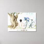 Das Leben ist ein schöner Rad Fahrrad Canvas Print Leinwanddruck (Vorderseite)