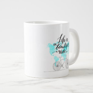 Das Leben ist ein schöner Riesenblauer Jumbo-Tasse