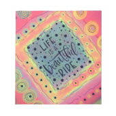 Das Leben ist ein schöner Weg Inspiration Hübsch Notizblock (Vorderseite)