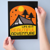 Das Leben ist ein schönes Camping Flyer (Hand)