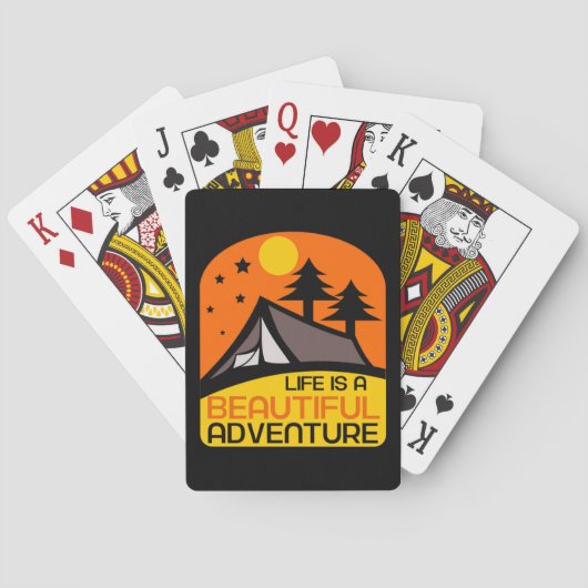 Das Leben ist ein schönes Camping Spielkarten (Rückseite)