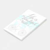 Das Leben ist ein schönes Fahrblau Post-it Klebezettel (angewinkelt)