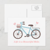 Das Leben ist ein schönes Fahrradangebot Postkarte (Vorne/Hinten)