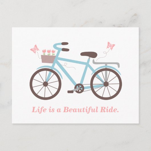 Das Leben ist ein schönes Fahrradangebot Postkarte (Vorderseite)