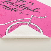 Das Leben ist ein schönes Fahrrosa Sherpadecke (3/4)