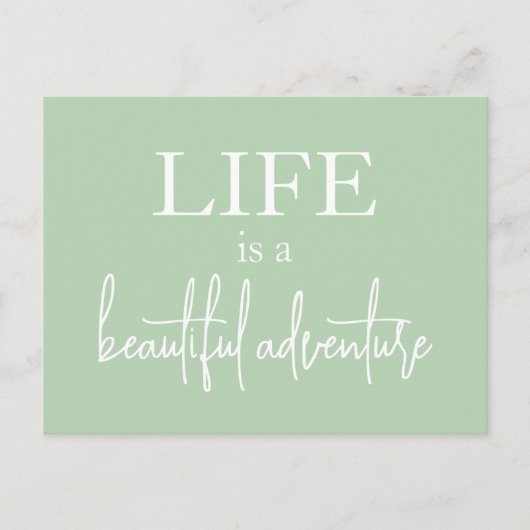 Das Leben ist ein schönes, Inspirierend Angebot Postkarte (Vorderseite)