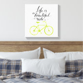 Das Leben ist ein schönes Reittier grün Leinwanddruck (Insitu (Schlafzimmer))