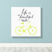 Das Leben ist ein schönes Reittier grün Leinwanddruck (Insitu (Holzboden))