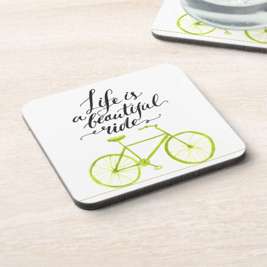 Das Leben ist ein schönes Riesenbad. Getränkeuntersetzer (Linke Seite)