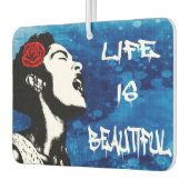 Das Leben ist ein schönes Zitat Autolufterfrischer (Links)