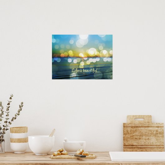 Das Leben ist ein schönes Zitat-Poster Poster (Küche)