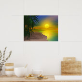 Das Leben ist ein Sonnenstrand Poster (Küche)