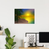 Das Leben ist ein Sonnenstrand Poster (Heimbüro)