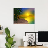 Das Leben ist ein Sonnenstrand Poster (Heimbüro)