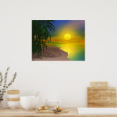 Das Leben ist ein Sonnenstrand Poster (Küche)