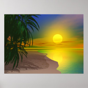 Das Leben ist ein Sonnenstrand Poster