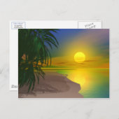 Das Leben ist ein Sonnenstrand Postkarte (Vorne/Hinten)