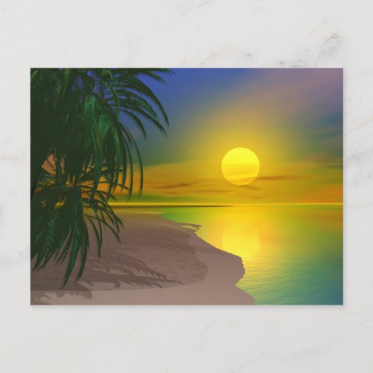Das Leben ist ein Sonnenstrand Postkarte (Vorderseite)