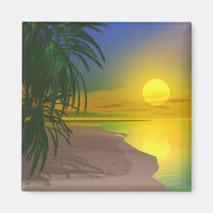 Das Leben ist ein sonniger Strand Magnet