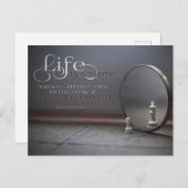 Das Leben ist ein Spiegel Postkarte (Vorne/Hinten)