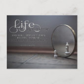 Das Leben ist ein Spiegel Postkarte (Vorderseite)