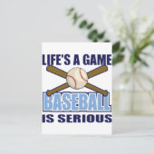 Das Leben ist ein Spiel, Baseball ist ernst Postkarte (Stehend Vorderseite)