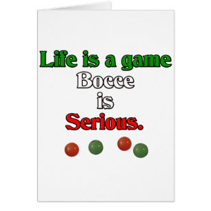 Das Leben ist ein Spiel. Bocce ist ernst