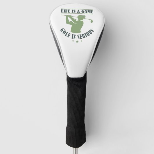 Das Leben ist ein Spiel Golf ist ernst. Golf Headcover (Vorderseite)