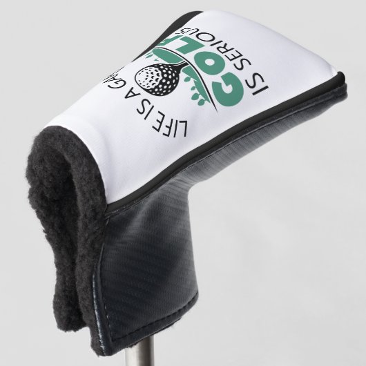 Das Leben ist ein Spiel Golf ist ernst. Golf Headcover (3/4 Vorderseite)