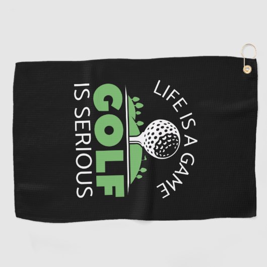 Das Leben ist ein Spiel Golf ist ernst. Golfhandtuch (Horizontal)