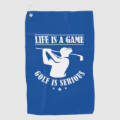 Das Leben ist ein Spiel Golf ist ernst. Golfhandtuch (Vorderseite)