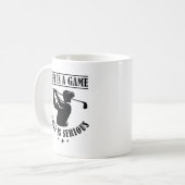 Das Leben ist ein Spiel Golf ist ernst. Kaffeetasse (Vorderseite Links)