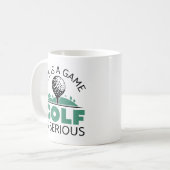 Das Leben ist ein Spiel Golf ist ernst. Kaffeetasse (Vorderseite Links)