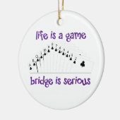 Das Leben ist ein Spiel Keramik Ornament (Links)