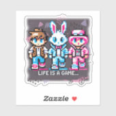 Das Leben ist ein Spiel. #Part2 (8bit) (Gamer gift Aufkleber (Blatt)