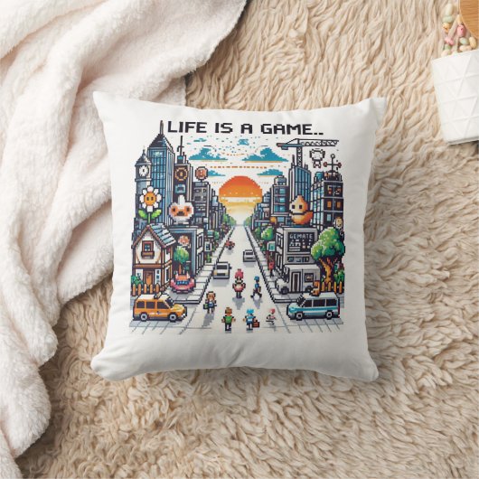 Das Leben ist ein Spiel. #Part2 (8bit) (Gamer gift Kissen (Decke)