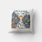 Das Leben ist ein Spiel. #Part2 (8bit) (Gamer gift Kissen (Vorderseite)