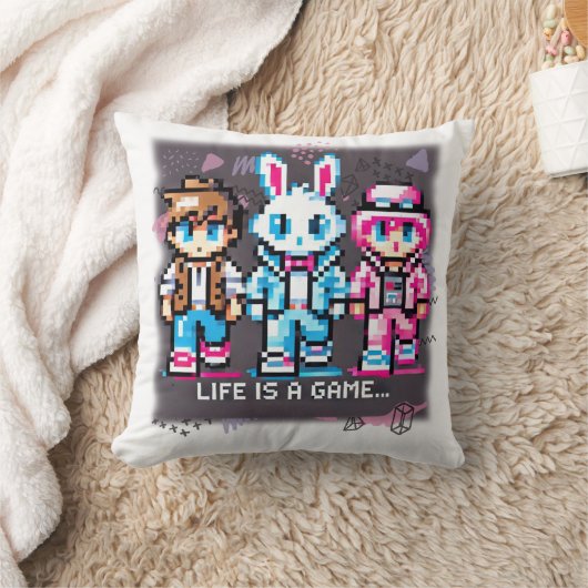 Das Leben ist ein Spiel. #Part2 (8bit) (Gamer gift Kissen (Decke)